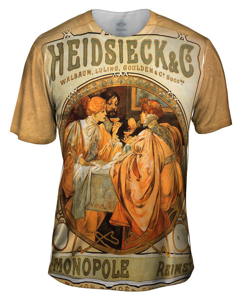 Alphonse Mucha - "Heidsieck" (1901) Mens T-Shirt