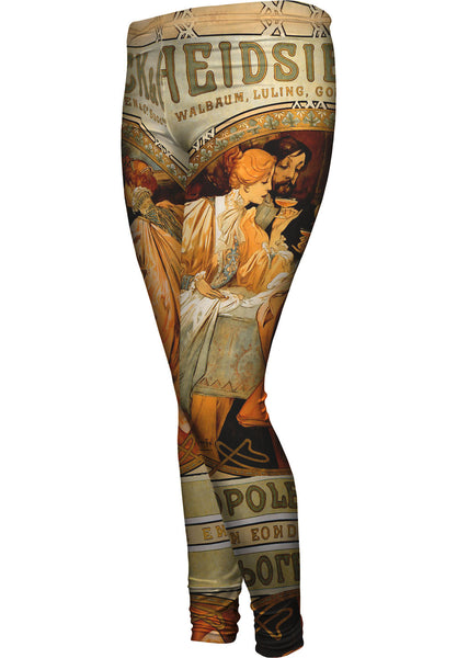 Alphonse Mucha - "Heidsieck" (1901) Womens Leggings