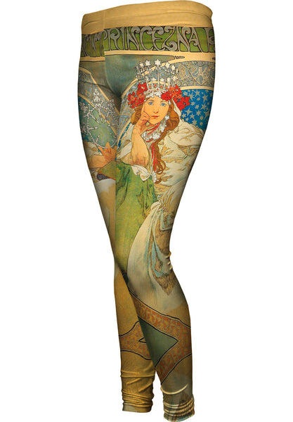 Alphonse Mucha-Princess Hyacinth-1911 Womens Leggings