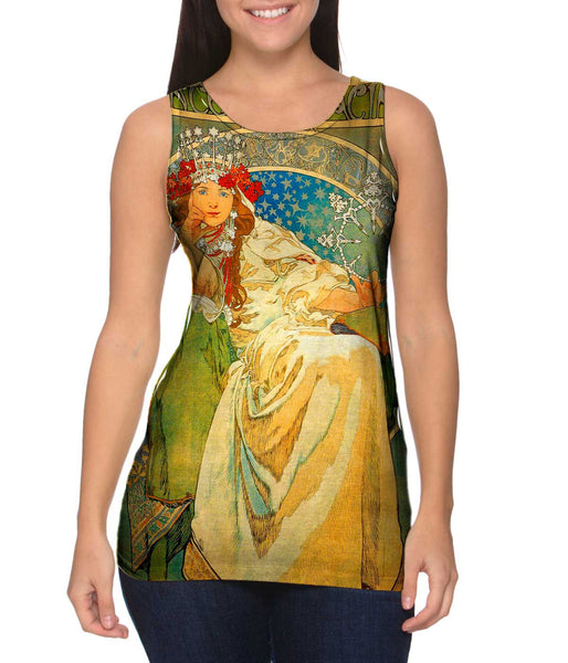 Alphonse Mucha-Princess Hyacinth-1911 Womens Tank Top