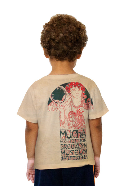 Kids Alphonse Mucha-Poster for the Brooklyn Exhibition-1921 Kids T-Shirt