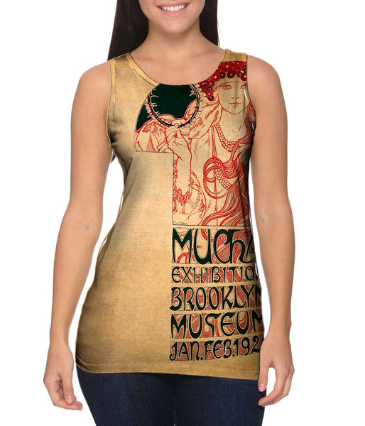 Alphonse Mucha-Poster for the Brooklyn Exhibition-1921 Womens Tank Top