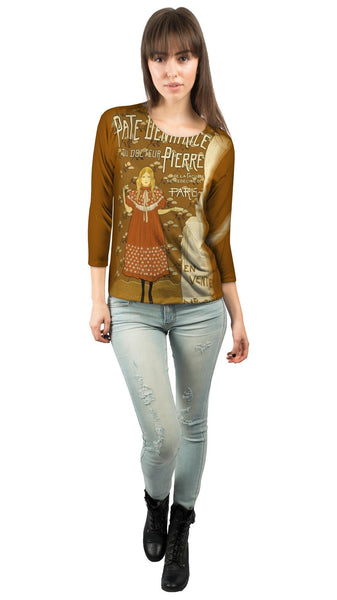 Maurice Boutet De Monvel Toothpaste-Of-Dr-Pierre&nbsp;Womens 3/4 Sleeve