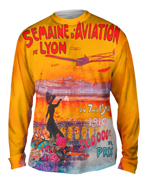 Semaine d Aviation de Lyon France Mens Long Sleeve