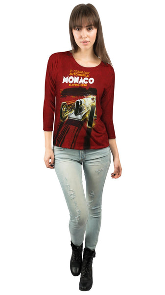 Monaco Grand Prix Automobile&nbsp;Womens 3/4 Sleeve
