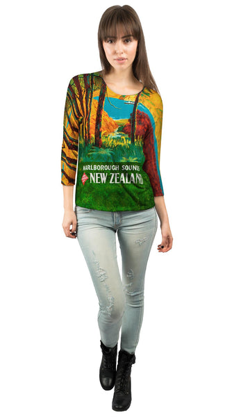 New Zealand Marlborough Sounds 036 Womens 3/4 Sleeve
