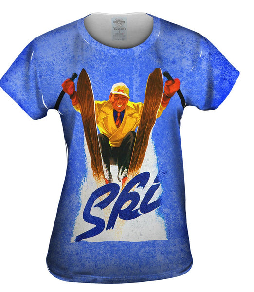 Vintage Ski Poster 047 Womens Top
