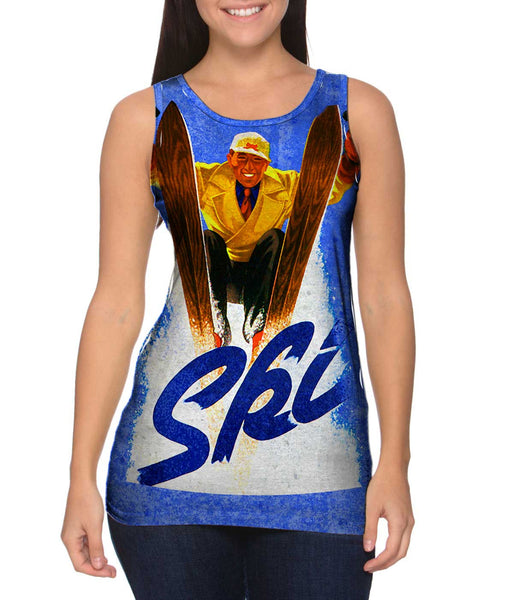 Vintage Ski Poster 047&nbsp;Womens Tank Top