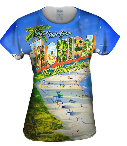 Greetings from Florida - The Land of Sunshine Womens Top