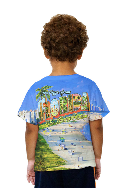 Kids Greetings from Florida - The Land of Sunshine Kids T-Shirt
