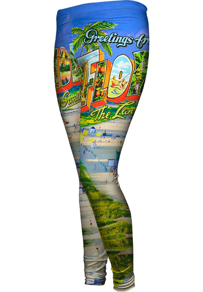 Greetings from Florida - The Land of Sunshine Womens Leggings