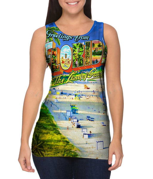 Greetings from Florida - The Land of Sunshine Womens Tank Top