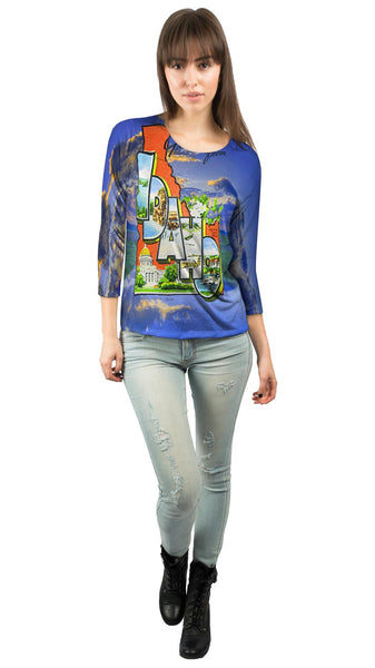 Greetings from Idaho 051 Womens 3/4 Sleeve