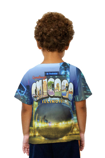 Kids Greetings from Chicago Illinois 052 Kids T-Shirt
