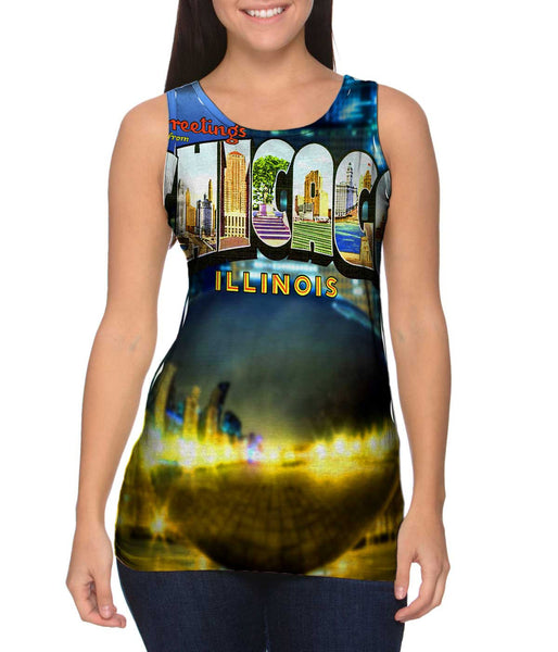 Greetings from Chicago Illinois 052 Womens Tank Top