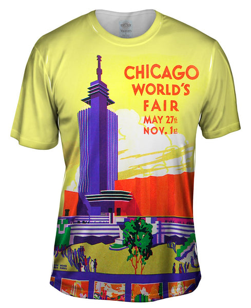 Chicago Worlds Fair Poster 054 Mens T-Shirt