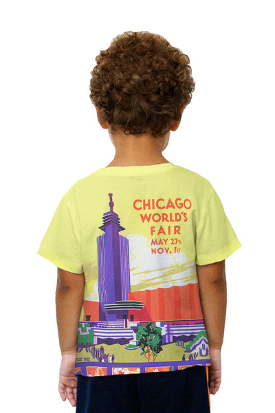 Kids Chicago Worlds Fair Poster 054 Kids T-Shirt