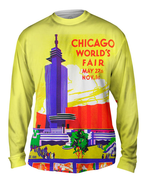 Chicago Worlds Fair Poster 054 Mens Long Sleeve
