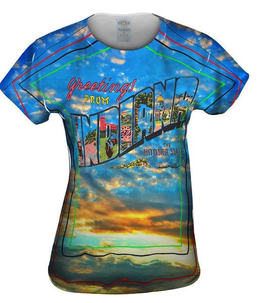 Greetings From Indiana 058 Womens Top