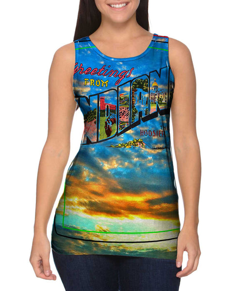 Greetings From Indiana 058 Womens Tank Top