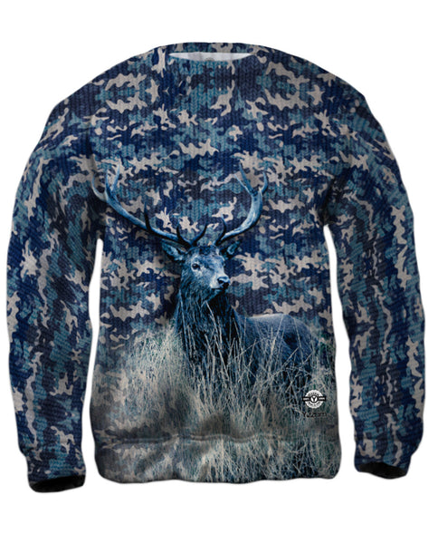 Navy Camouflage Deer Mens Sweatshirt