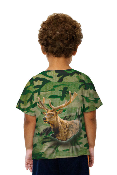 Kids Torn Green Elk Kids T-Shirt