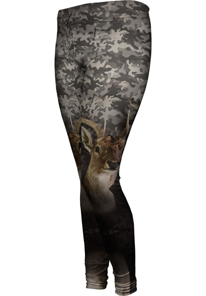 Camouflage Baroque Deer Womens Leggings