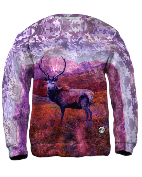 Camouflage Violet Deer Mens Sweatshirt