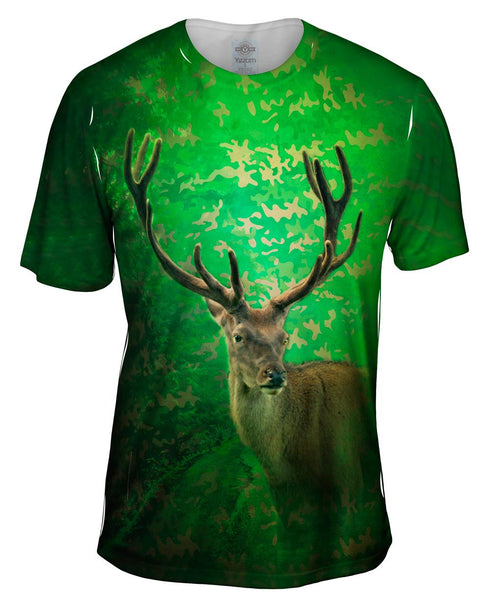 Camoflage Emerald Deer Mens T-Shirt
