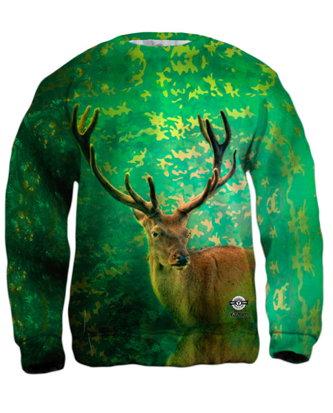 Camouflage Emerald Deer Mens Sweatshirt