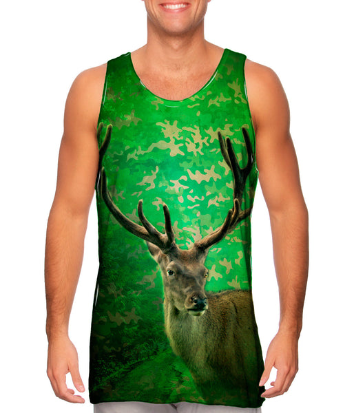 Camouflage Emerald Deer Mens Tank Top