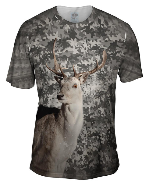 Camoflage Grey Deer Mens T-Shirt