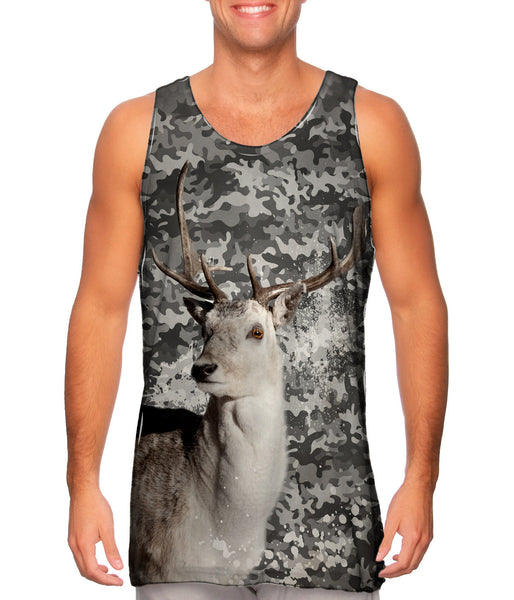 Camouflage Grey Deer Mens Tank Top