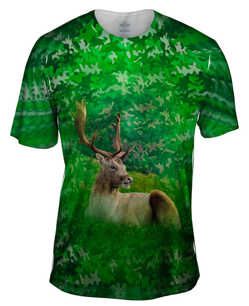 Camoflage Stag Deer Mens T-Shirt