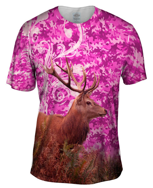 Camoflage Rosa Deer Mens T-Shirt