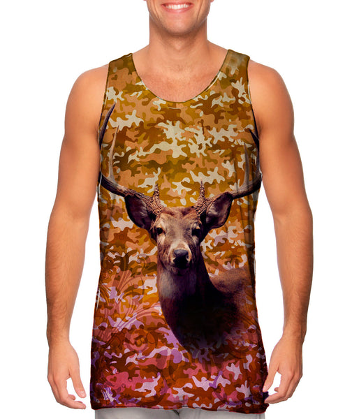 Camouflage Static Deer Mens Tank Top