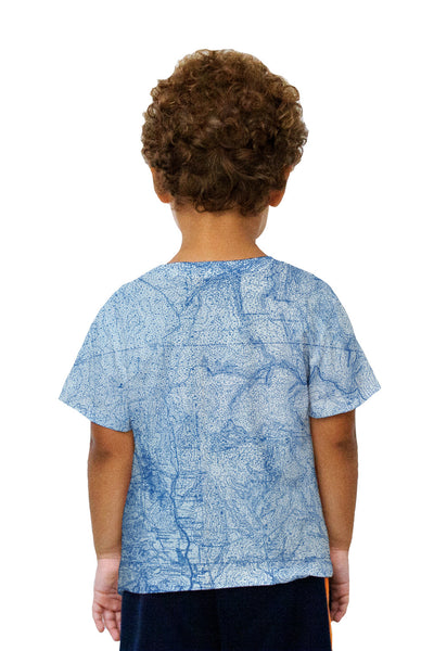 Kids Topography Map Kids T-Shirt