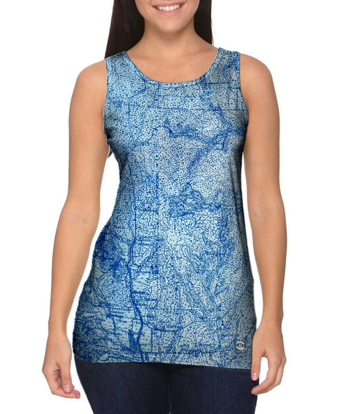 Topography Map Womens Tank Top