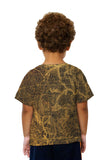 Kids Topography Map Gold