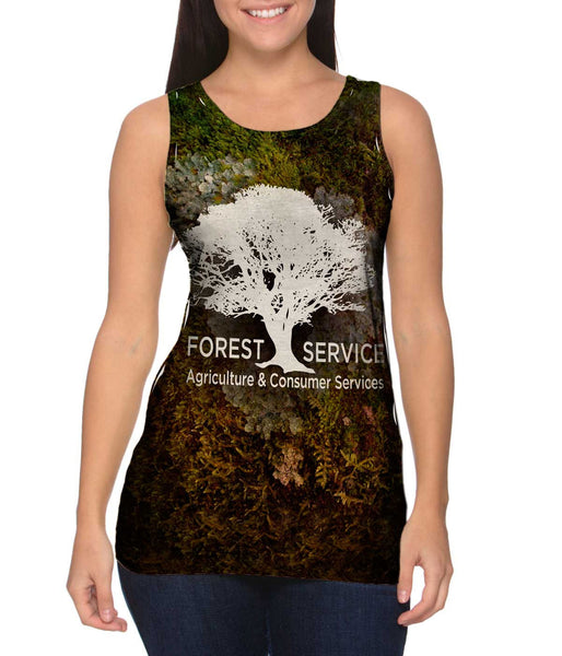 Forest Service Heart Moss&nbsp;Womens Tank Top