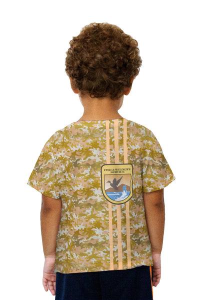 Kids Wildlife Service Yellow Camo&nbsp;Kids T-Shirt