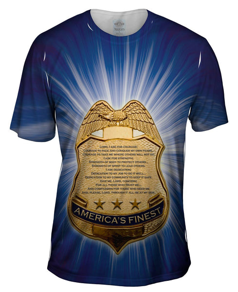 Police Prayer Badge&nbsp;Mens T-Shirt