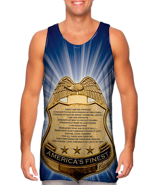 Police Prayer Badge&nbsp;Mens Tank Top