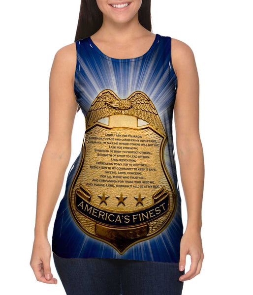 Police Prayer Badge&nbsp;Womens Tank Top