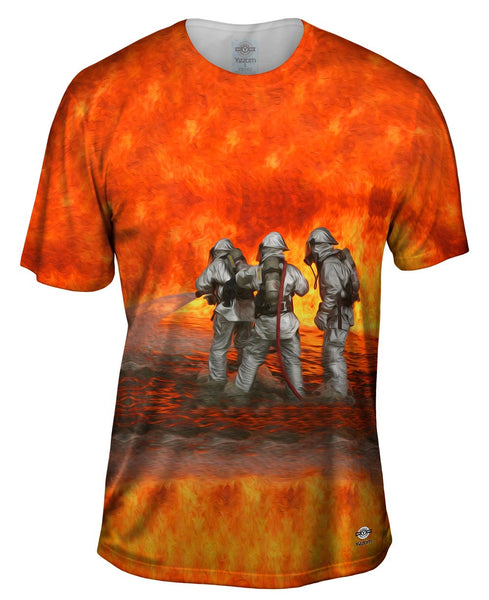 Wall Of Flame Firefighters&nbsp;Mens T-Shirt