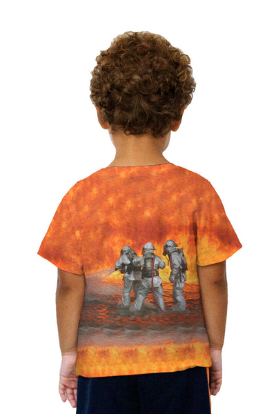 Kids Wall Of Flame Firefighters&nbsp;Kids T-Shirt