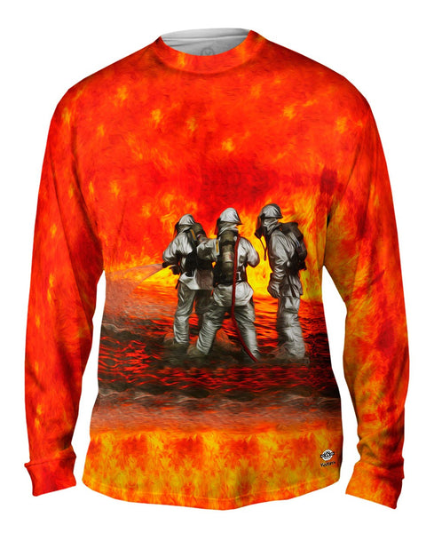 Wall Of Flame Firefighters&nbsp;Mens Long Sleeve