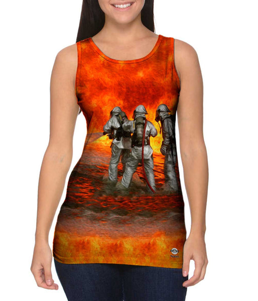 Wall Of Flame Firefighters&nbsp;Womens Tank Top