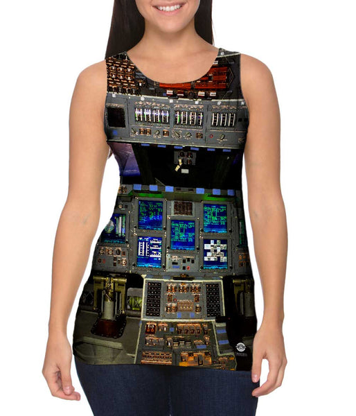Space Shuttle Glass Cockpit&nbsp;Womens Tank Top