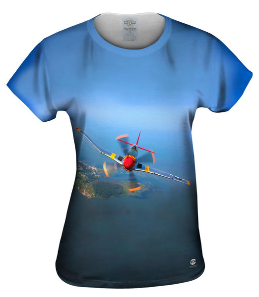 P 51 Mustang Plane&nbsp;Womens Top